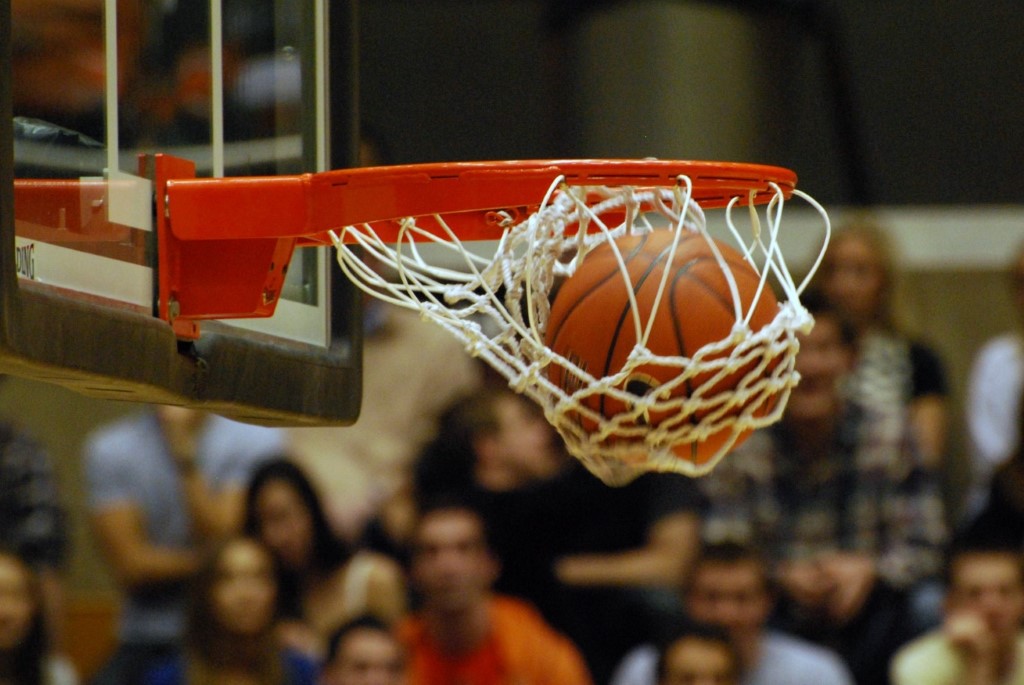 basketball in basket